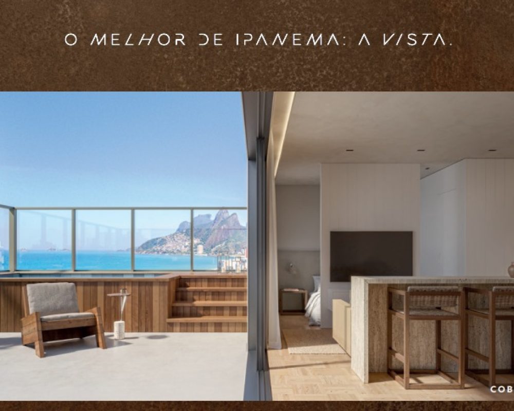 Vista da cobertura do Ar Ipanema Studios